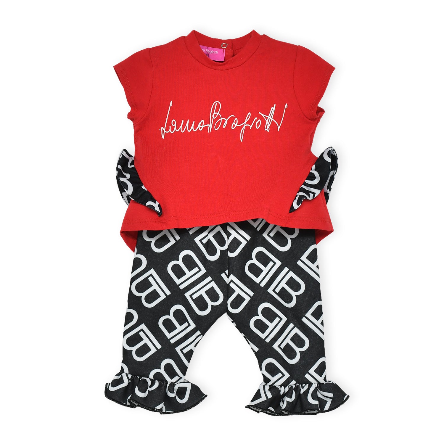 Completo t-shirt e leggings neonata Laura Biagiotti in jersey