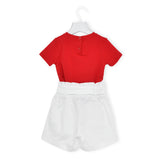 Completo t-shirt e pantaloncino bambina Laura Biagiotti in jersey+popeline