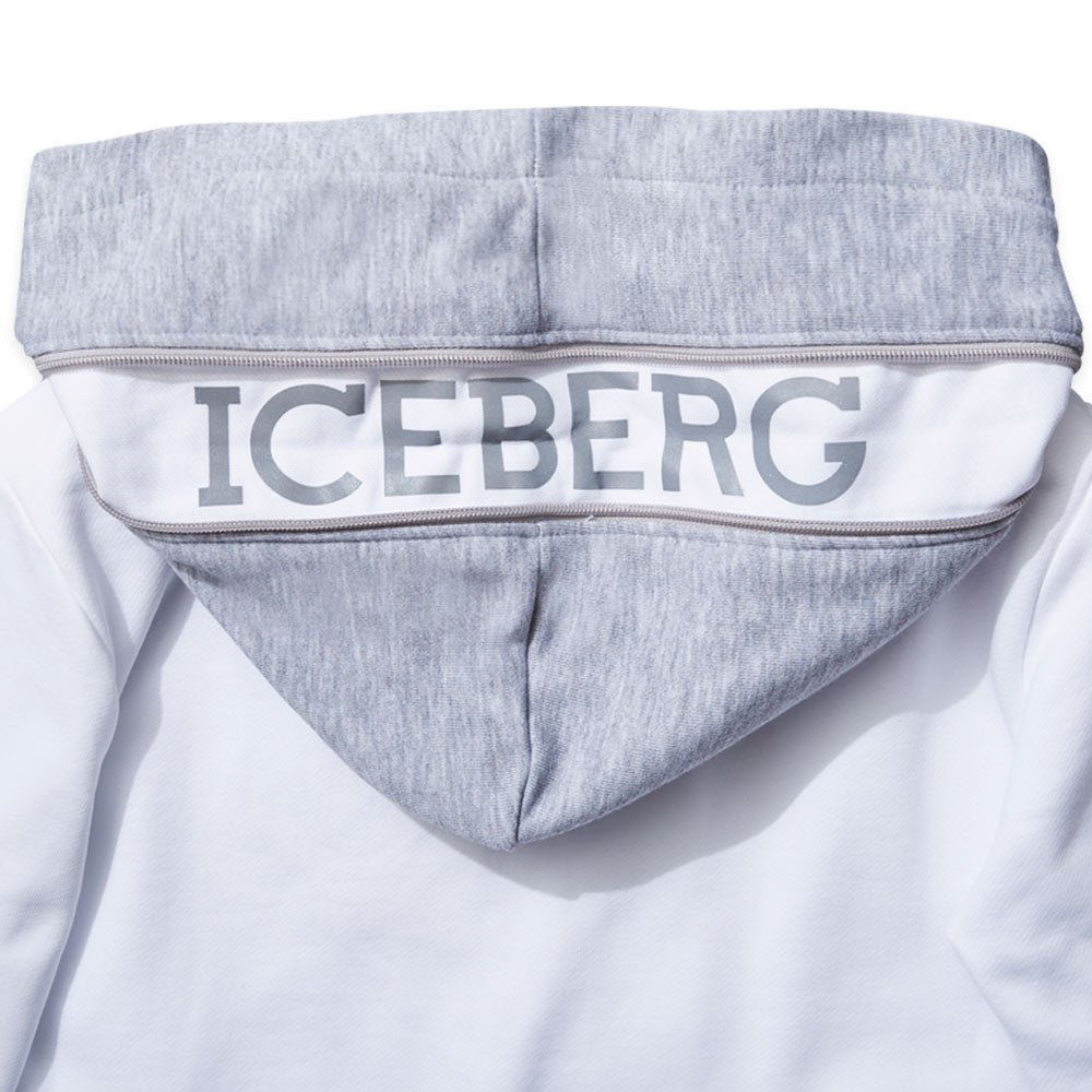 Felpa aperta ragazzo Iceberg con zip e cappuccio