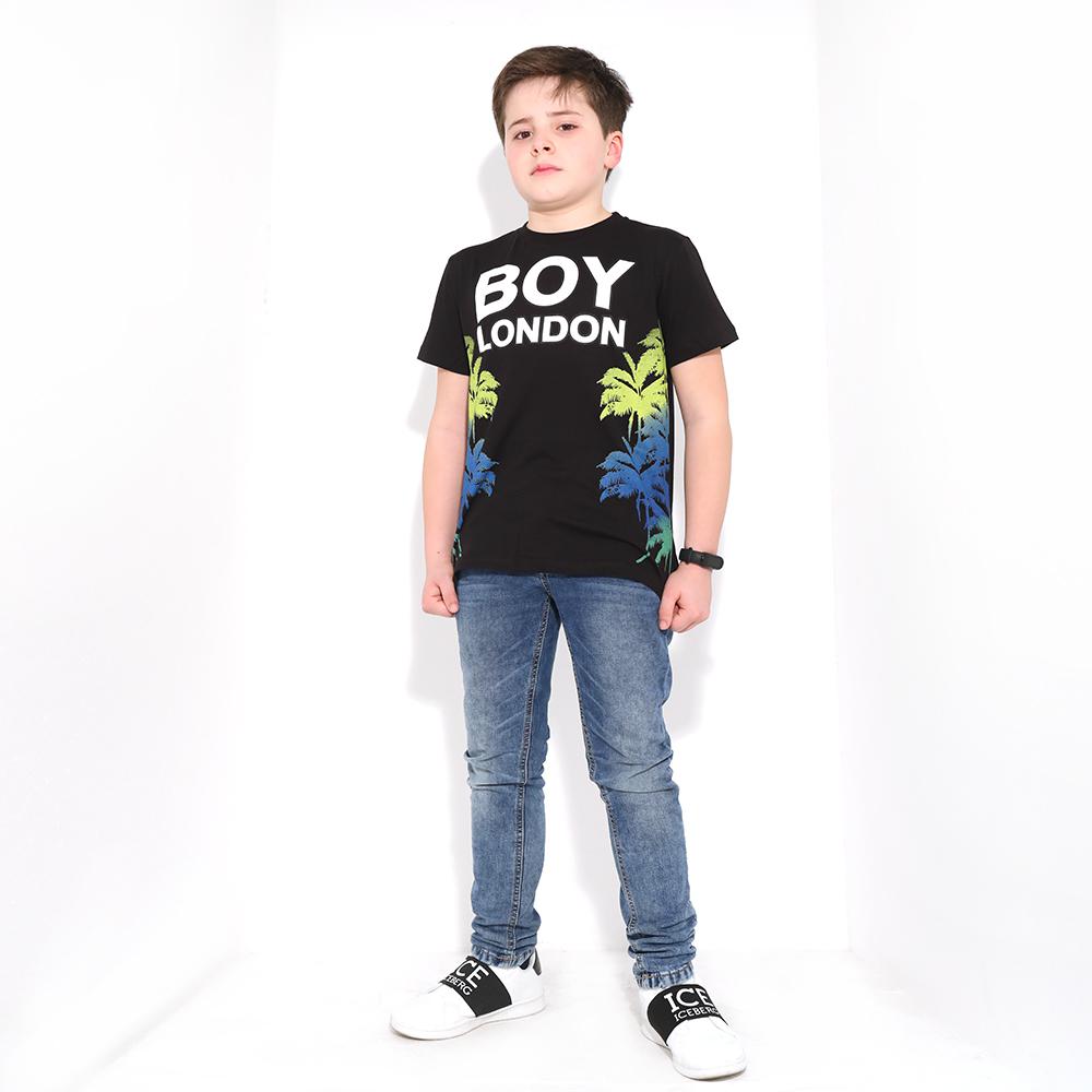 T-shirt in jersey da bambino BOY LONDON sfumatura palme