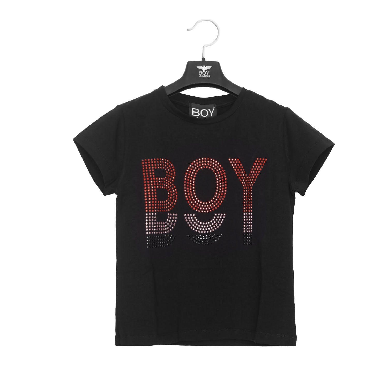 T-shirt in jersey da bambina BOY LONDON con strass